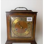 Smiths Enfield two-train bracket style clock, the movement striking on a gong, height 23cm