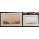 19th/20th Century Orientalist School. Two watercolour Arabian landscapes, unsigned, the largest 28cm