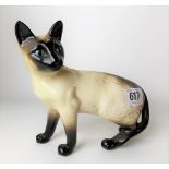 Beswick Pottery model of a Siamese cat, height 16.5cm