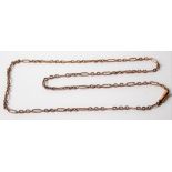 9ct rose gold curb link necklace, length 49cm, stamped 9C, weight 6.9g approx.