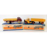 Dinky Toys diecast big Bedford lorry no. 522, boxed together with a Bedford articulated lorry no.