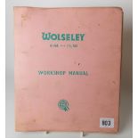 A Wolseley 4/44 & 15/50 workshop manual