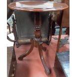 19th Century mahogany tripod circular occasional table, diameter 53cm