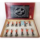 W. Britain set of twelve brass band of the line figures no. 27, box.