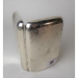 Silver cigar case, maker C&S, Chester 1920, engraved dedication, weight 4.6oz approx.
