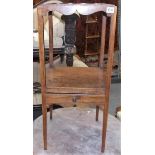 19th Century mahogany two tier night stand with single drawer.