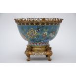 Chinese cloisonnÈ bowl with European mount (34x28cm)
