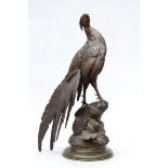 Pautrot: a bronze sculpture 'pheasant' (88cm)