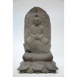 Japanese stone sculpture 'sekibutsu' (58cm)