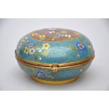 Lidded pot in Chinese cloisonnÈ 'bird', 19th - 20th century (14x7cm)