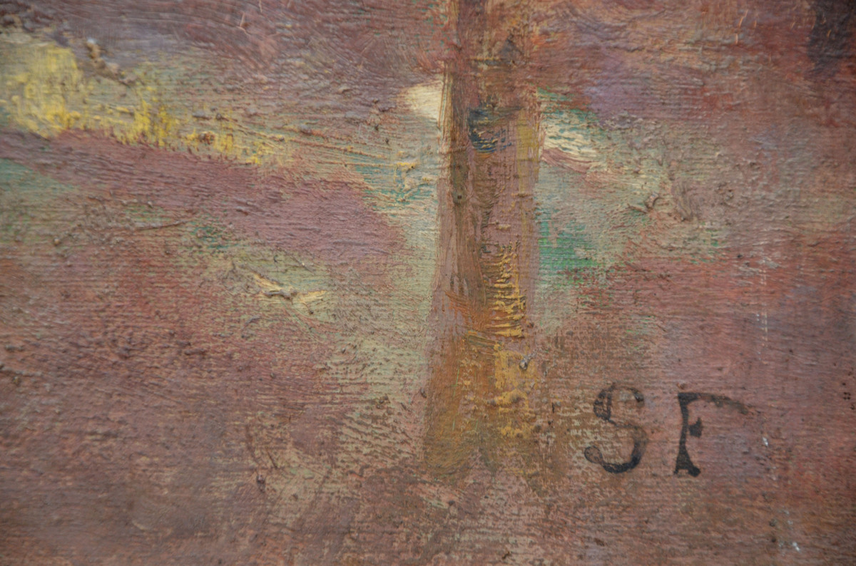 Monogram SF: painting (o/c) 'forest' (70x50cm) - Image 3 of 5