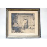 De Bruycker: etching 'Porte St.Denis ‡ Paris' (60x74cm)