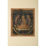 Tibetan thanka 'buddha amitabha' (29x36cm)