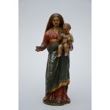 Madonna in carved wood, 19th century (29cm)