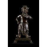 Temple guard in Chinese bronze, Ming period (25cm)