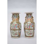 Pair of vases in Gilt Canton (*) (46cm)