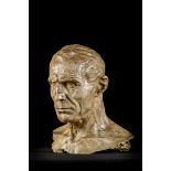 George Minne: a plaster statue 'head of a man' (40cm)
