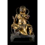 Guandi in bronze, Ming dynasty (25cm)