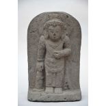 Indonesian low relief carved in stone (47cm)