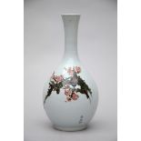 A vase in Chinese porcelain 'prunus blossom', 20th century (36cm)