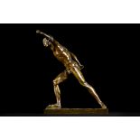 Statue in bronze 'Greek athlete' (19x45x55cm)