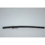 Katana with scabbard in black lacquer (84x7cm)