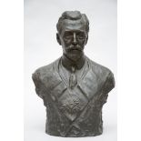 Paul Stoffyn: bronze sculpture 'bust of a freemason' (68cm)