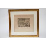 Ensor: engraving 'ice skaters' 1889 (23x17cm)