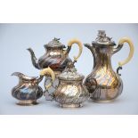 A silver coffee and tea set, Louis XV style (*) (28cm)