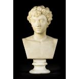 Bust of a boy in marble, 19th century (59cm)