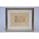 James Ensor: engraving 'the border of the forest' (15x21cm)