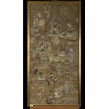 Chinese painting on silk 'the judgment' (*) (70x144cm)