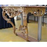 Gilt Louis XV console, 18th century (55x116x83cm)