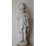 P. Bazzanti (Firenze): marble statue 'young girl' (87cm)