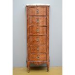 Louis XV chest of drawers in rosewood veneer (40x109cm)