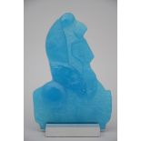 Gilberte See & Daum: half-relief in glass paste 'mother and child' (26x39cm)