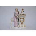 Clock in porcelain, Louis XVI style (*) (16x31x40cm)