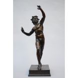 Neo-classical bronze statue "faun" (82cm)