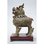 Chinese bronze incense burner "Luduan", 20th century (11x21x32cm)