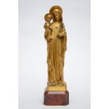 Gilt bronze sculpture 'Madonna and child' (38cm)
