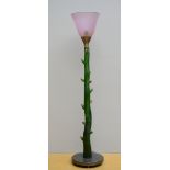 Modern floor lamp in glass paste (*) (180cm)