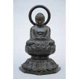 Japanese bronze buddha (18x28cm)