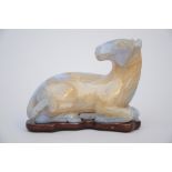 Chinese statue in agate 'horse' (11x7cm)