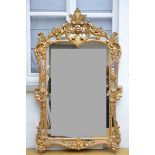 Large mirror in gilded wood, Louis XV (140x230cm)