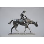 Wilhelm Zwick: statue in metal "jockey on a horse" (*) (13x47x44cm)