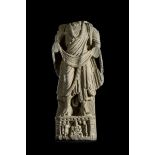 Sculpture in schist 'bodhisattva', Gandhara region, probably 2nd - 3rd century (*) (48cm)