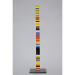 Roger Raveel: sculpture in wood 53/60 'pole with mirrors' (60cm)
