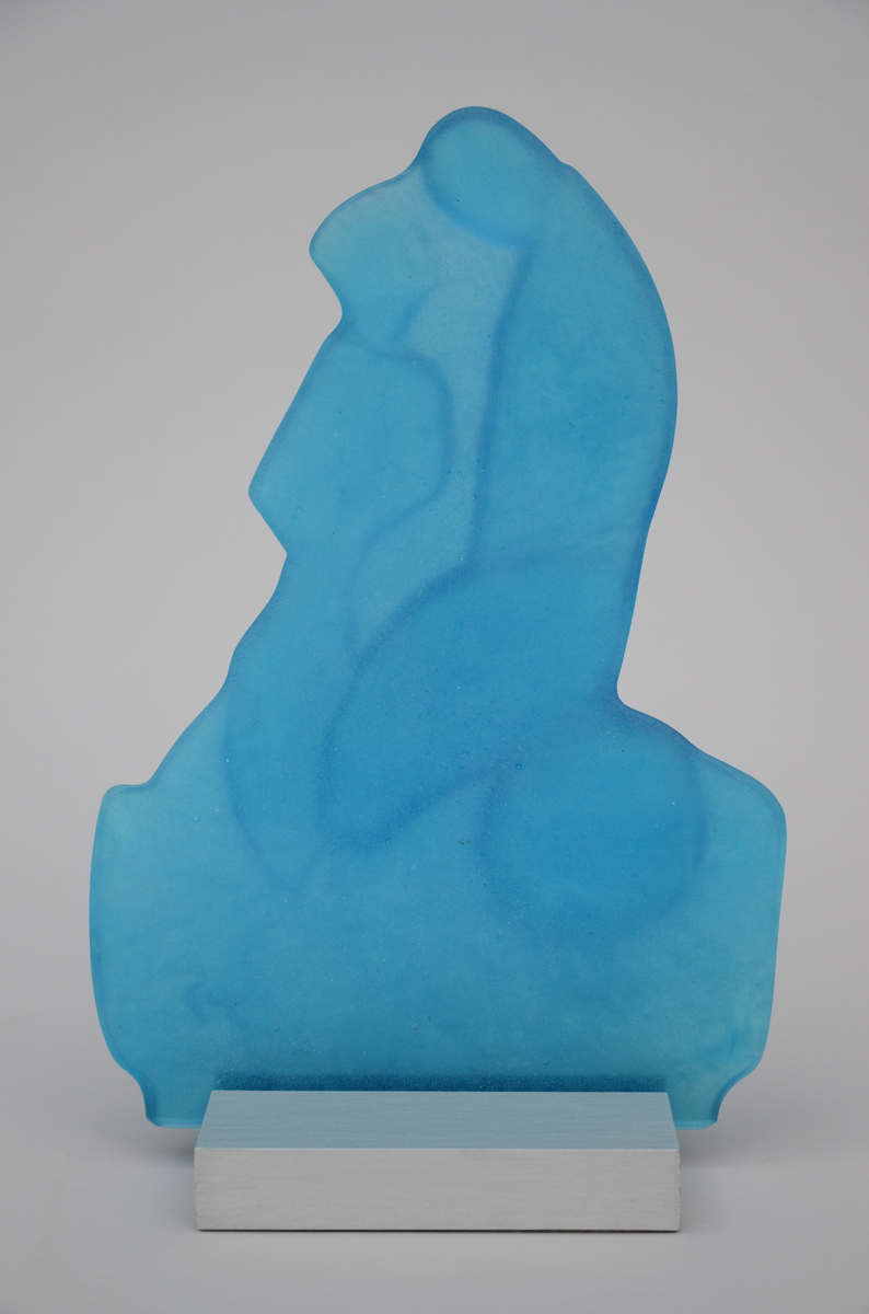 Gilberte See & Daum: half-relief in glass paste 'mother and child' (26x39cm) - Image 2 of 4