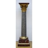 Marble column with ormolu mounts (127cm)