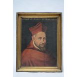 Anonymous: painting o/c 'portrait of cardinal Robertus Bellarminus' (44x60cm)